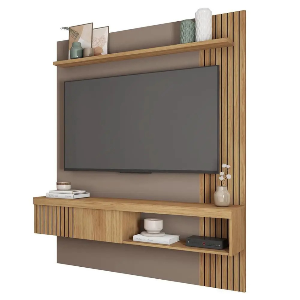 Painel Para Tv Até 55 Polegadas Moon Marrom Caemmun - #2
