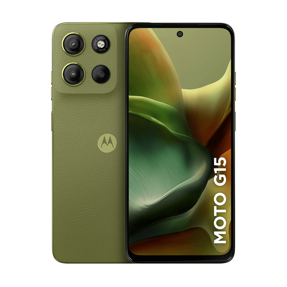 Smartphone Motorola Moto g15 256GB  12GB (4GB RAM +8GB RAM Boost) e Camera 50MP com AI e Night Vision Bateria de 5200 mAh Tela FHD+ 6.7" com Superbrilho NFC Verde - Vegan Leather - #2