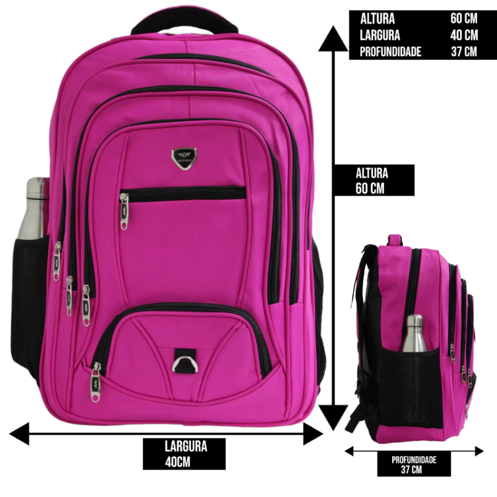 Mochila Bolsa Feminina Grande Reforçada Impermeável Juvenil - #3