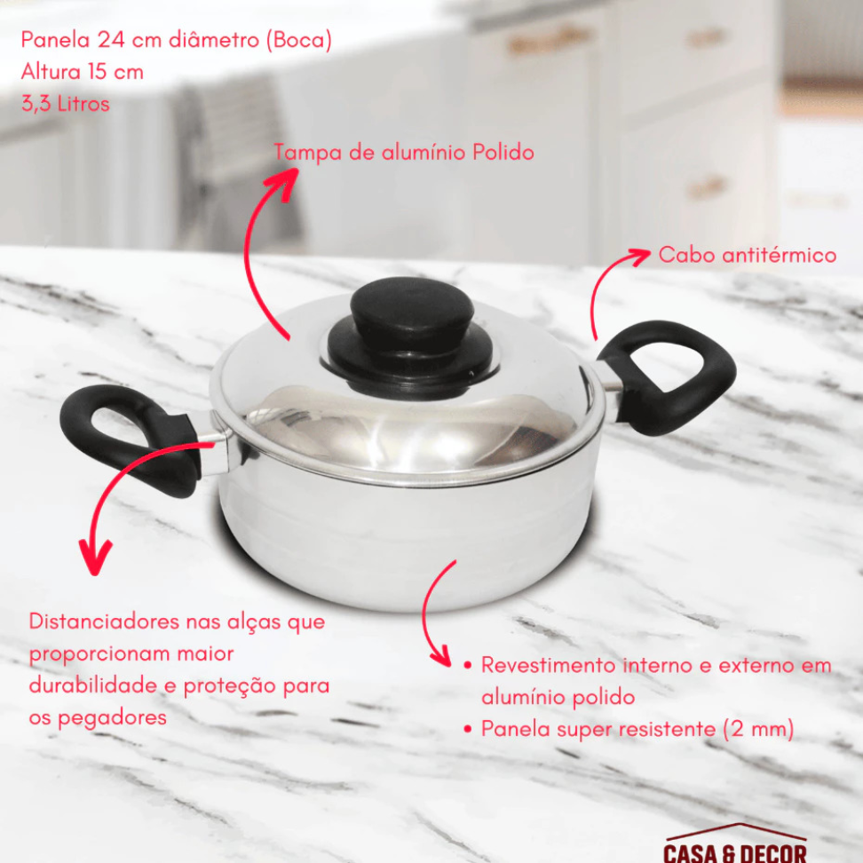 ogo de Panelas 2mm 5 Pçs Alumínio Polida Espelhada Grossa + BARATO Grande Aluminio Resistente Forte - #2