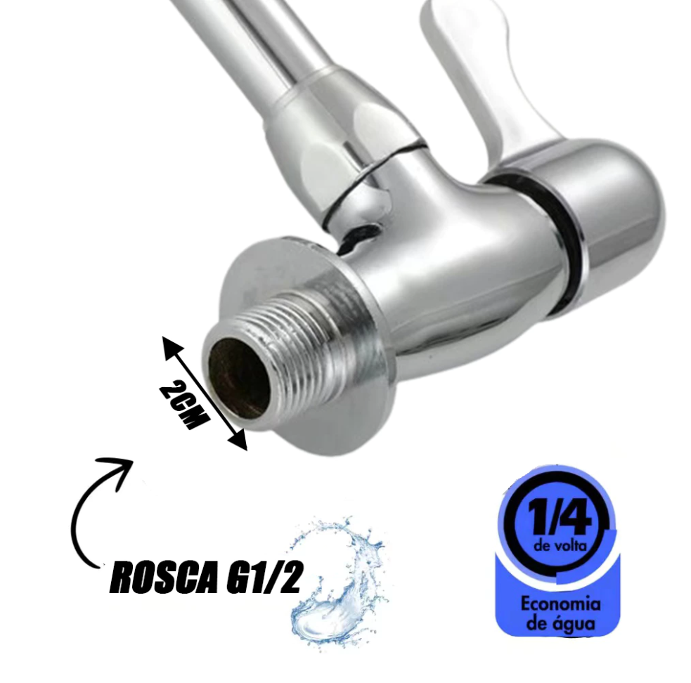 torneira cozinha parede preta flexível Duplo Jato Cone 1/4 de Volta - #3
