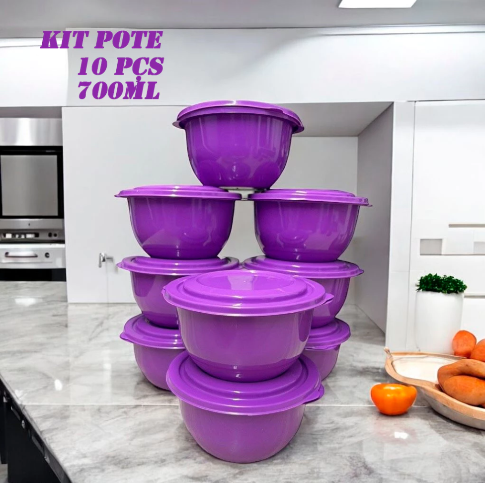Kit Potes Herméticos Para Cozinha 10 peças 700ml - #1