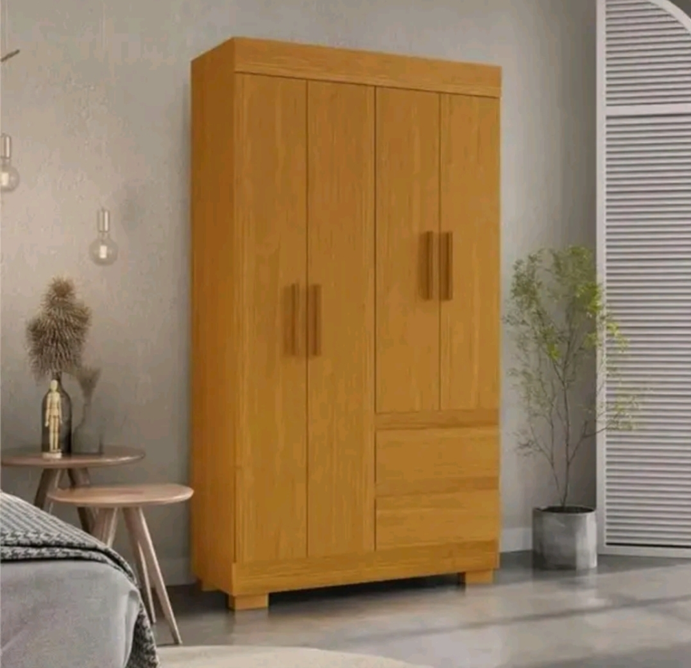 GUARDA ROUPA SOLTEIRO ACP MAYA 4 PORTAS NATURE 998cm LARGURA  1,80m ALTURA 100%MDP - #1