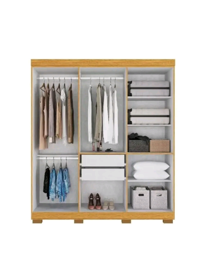 GUARDA ROUPA ACP PAOLA NATURE 1,80m LARGURA 2,050m ALTURA 100%MDF - #1