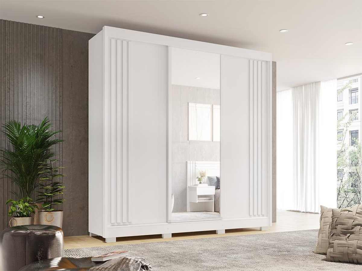 GUARDA ROUPA SALLETO ATENAS BRANCO 2,20m LARGURA 2,23m ALTURA - #2