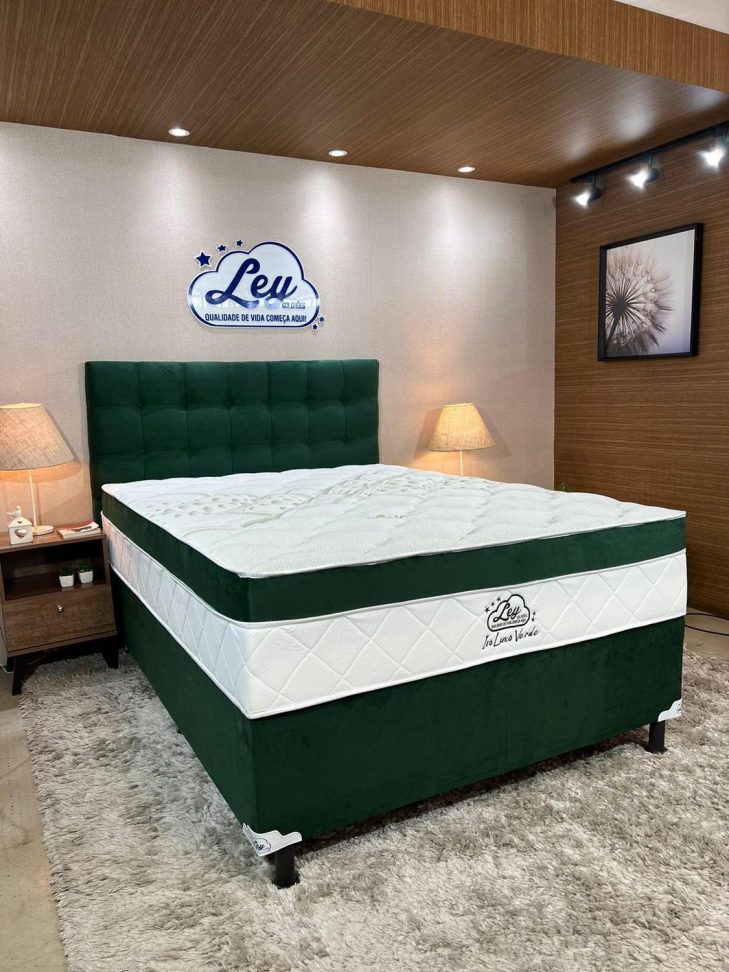 Cama box isofort luxo verde 158x198x28 - queen - LEY COLCHOES - #1