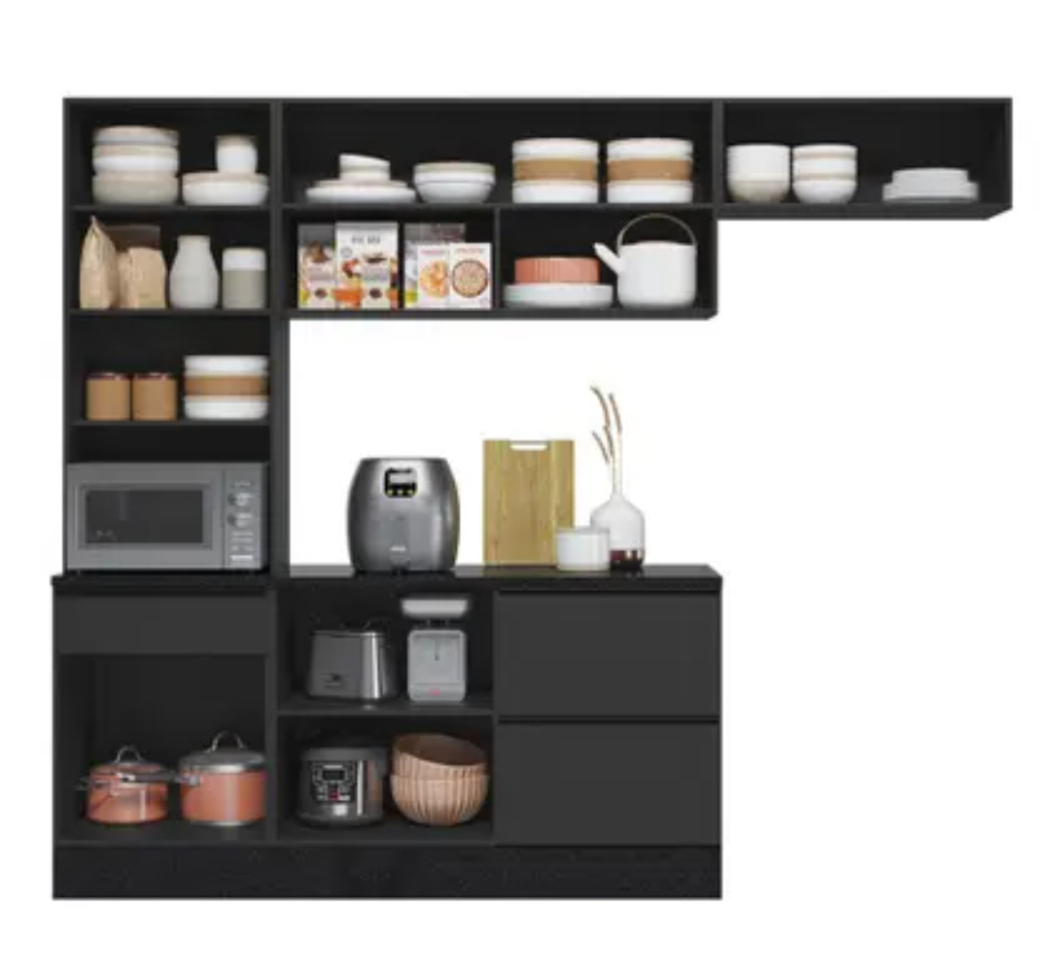 Cozinha Modulada Etna 4 peças Poliman Móveis cor GRAFITE - #1