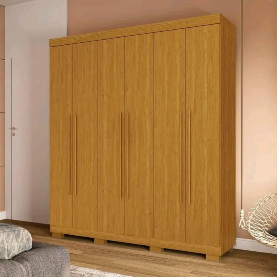GUARDA ROUPA ACP PAOLA NATURE 1,80m LARGURA 2,050m ALTURA 100%MDF - #1