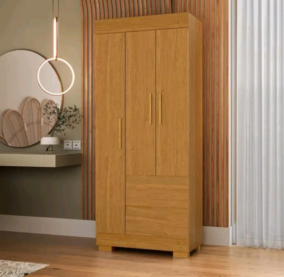 GUARDA ROUPA ACP MAYA 3 PORTAS SOLTEIRO NATURE 763mm LARGURA 1,80m ALTURA 100%MDP - #4