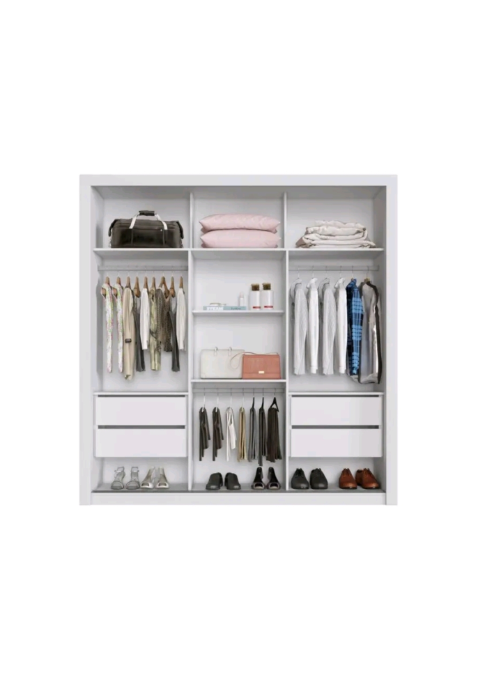 GUARDA ROUPA SALLETO PANAMÁ 3 PORTAS BRANCO 1,855m LARGURA 2,13m AlTURA 100%MDP - #2