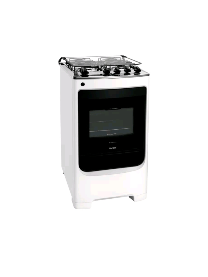 Fogão de Piso 4 Bocas Consul CFO4NAR com Acendimento Automático, BRANCO - #1