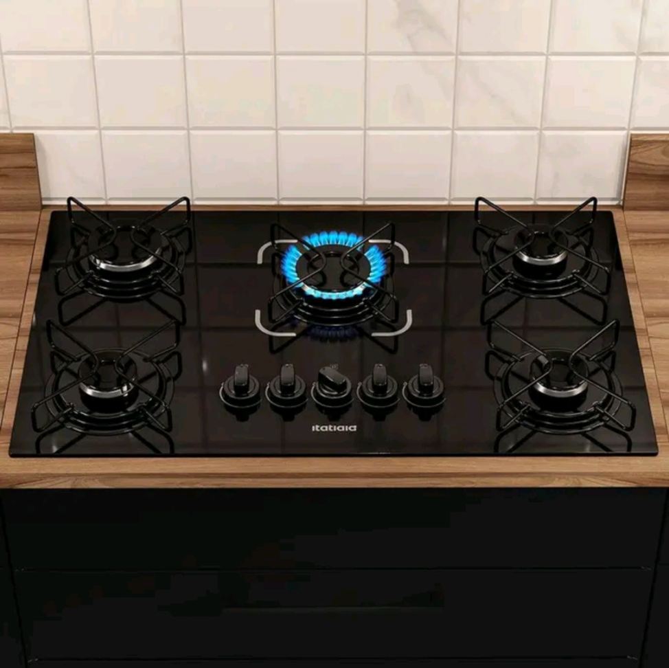 Cooktop Itatiaia Essencial 5 Bocas Vidro Preto Bivolt 3700000193 - #1