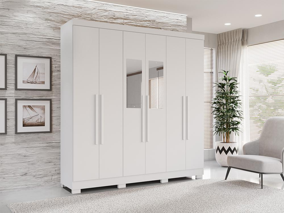 QUARDA ROUPA SALLETO RECIFE BRANCO 1,80m LARGURA 2.03m ALTURA - #1