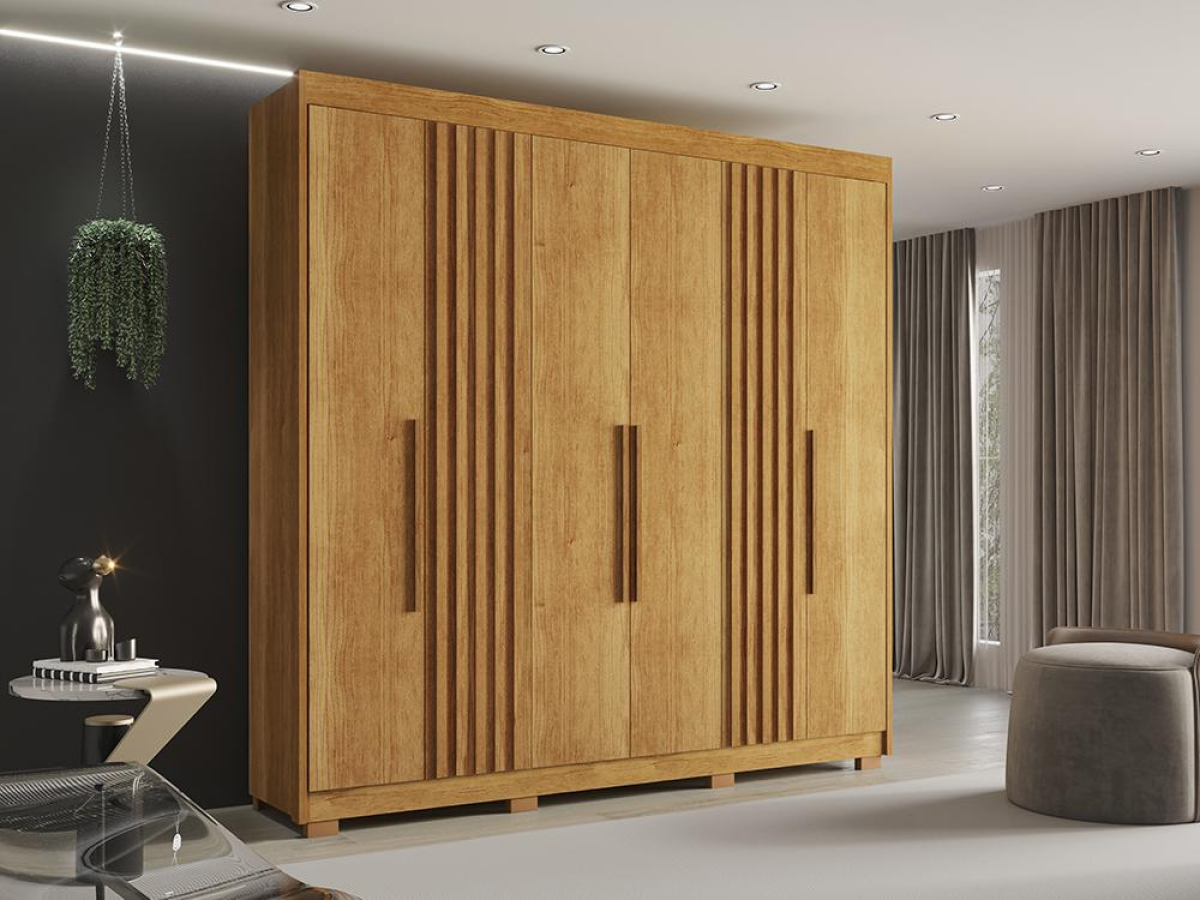 GUARDA ROUPA SALLETO GRANADA CINAMOMO 2,40m LARGURA 2,35m ALTURA 100%MDF - #3