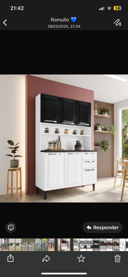 Cozinha Completa Compacta Pratika 6 Portas 2 Gavetas Branca e Preta Itatiaia - Branco - #4