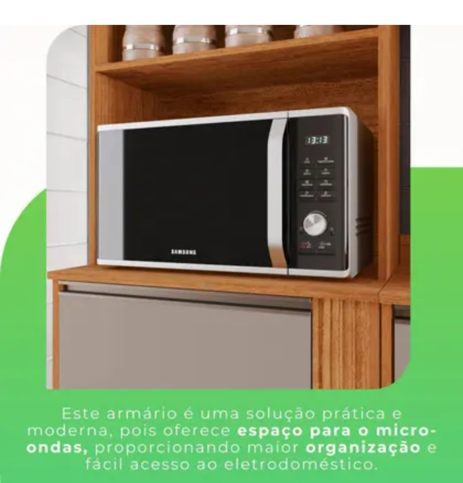 Cozinha Compacta 4 Peças 5 Portas 2 Gavetas Pérola - - #1