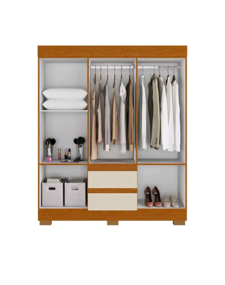 Guarda Roupa Acp Maya 6 Portas Com Pés - NATURE/off 1491mm LARGURA 1,80M ALTURA - #1