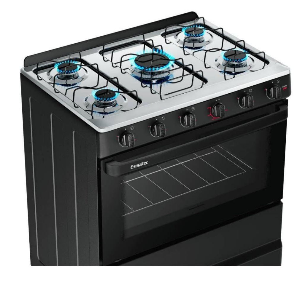 FOGÃO ESMALTEC 5 BOCAS 5120 PRETO - #6