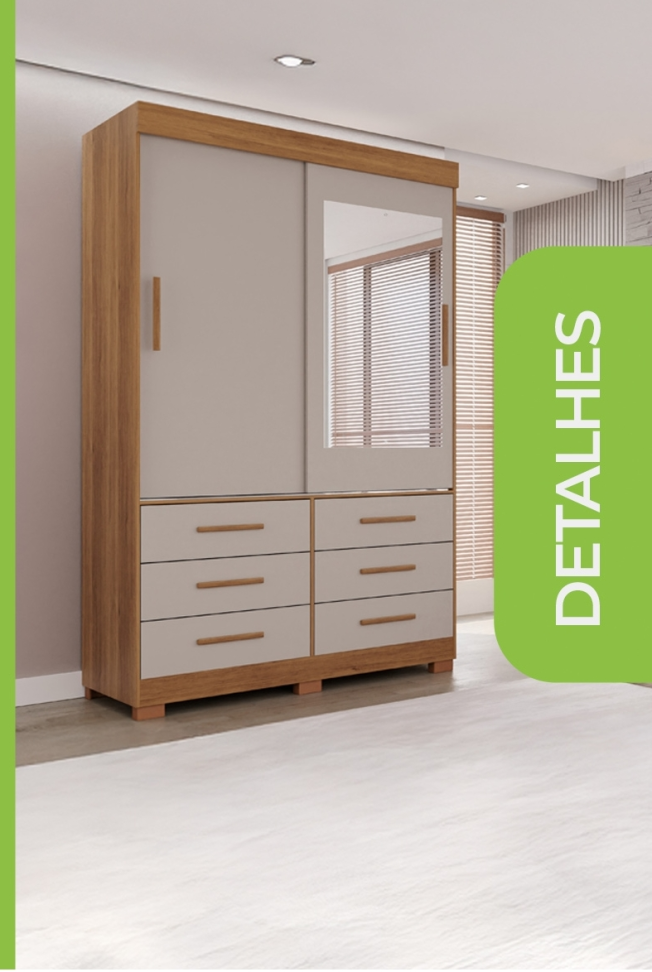 Roupeiro New Star  2 portas com espelho - #1