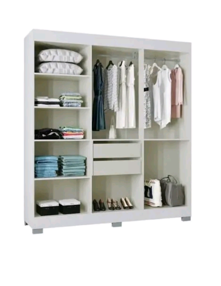 GUARDA ROUPA BARCELONA POKEMA 6 PORTAS 2 GAVETAS BRANCO 1,80m LARGURA 2.03m ALTURA - #3