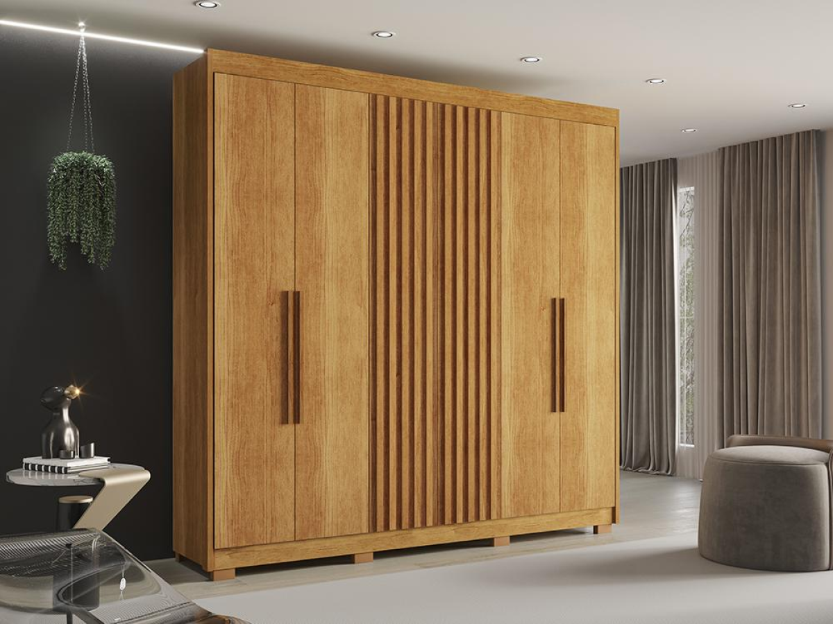 GUARDA ROUPA SALLETO GRANADA CINAMOMO 2,40m LARGURA 2,35m ALTURA 100%MDF - #2