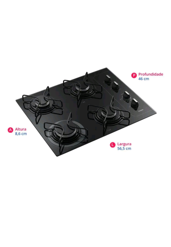 Cooktop 4 Bocas Consul à Gás Facilite CD060 Bivolt, Preto - #2