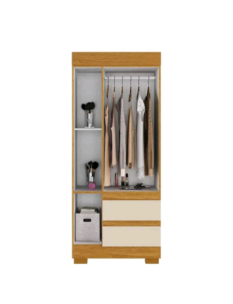 GUARDA ROUPA ACP MAYA 3 PORTAS SOLTEIRO NATURE/OFF 763mm LARGURA 1,80m ALTURA 100%MDP - #1