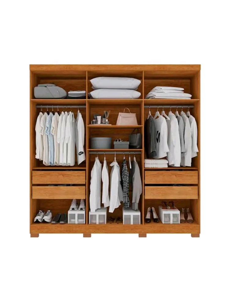 QUARDA ROUPA SALLETO COLISEU CINAMO/OFF 220cm LARGURA 223cm ALTURA - #1