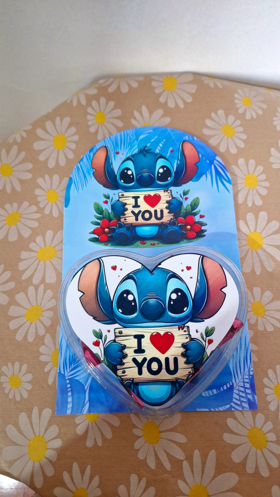 Cartão com Coração de Acetato - #1