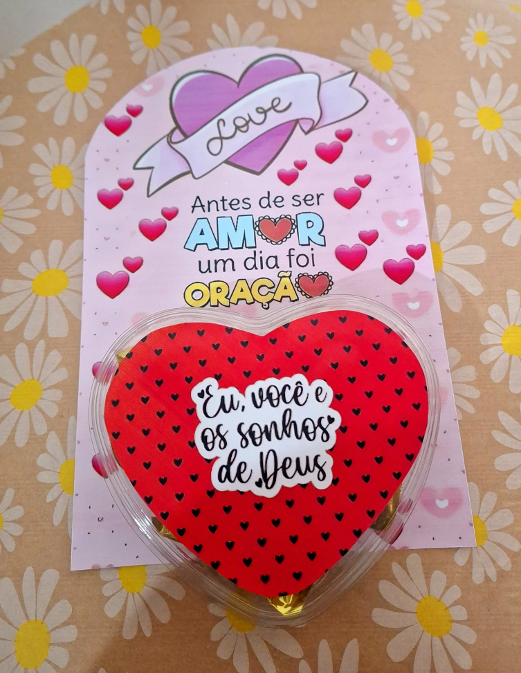 Cartão com Coração de Acetato - #1