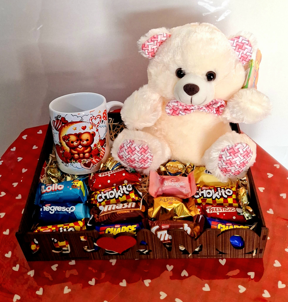 Bandeja Te Amo com Urso Medio - #2