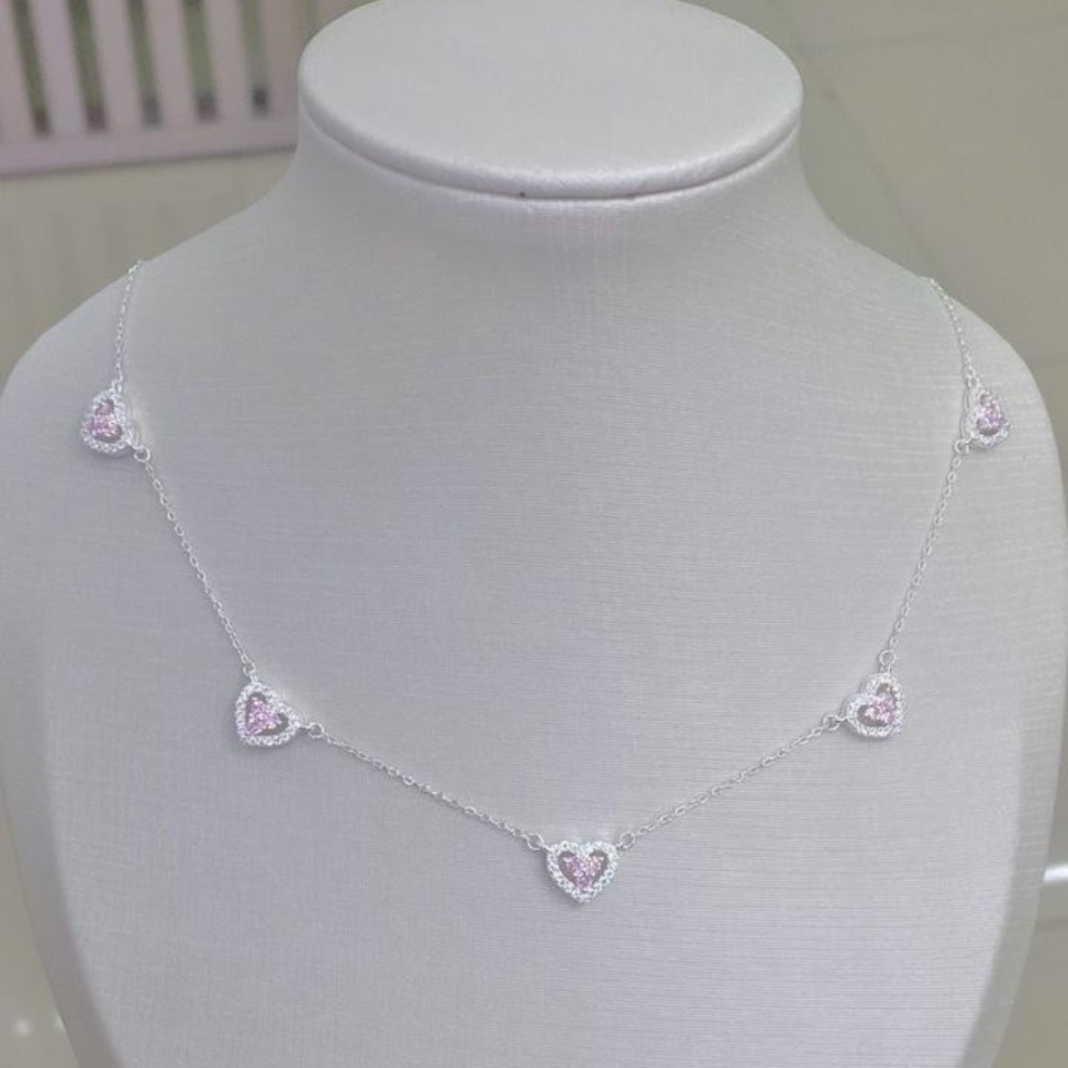 Choker Luxo Corações Shine em Prata 925 - #2