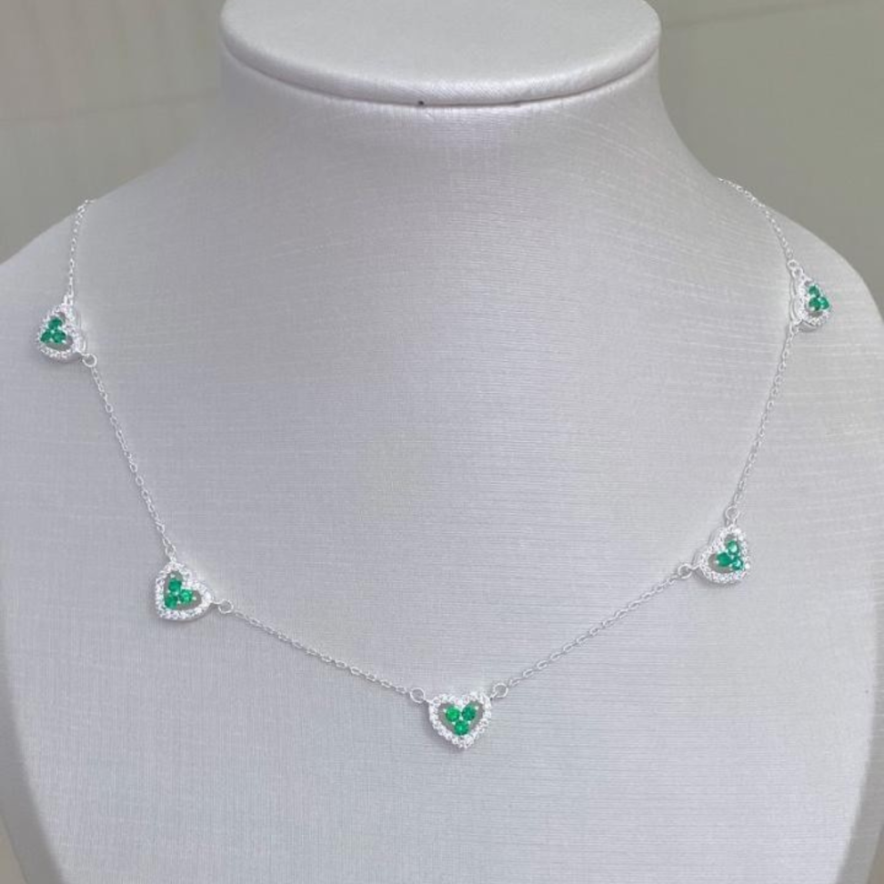 Choker Luxo Corações Shine em Prata 925 - #3