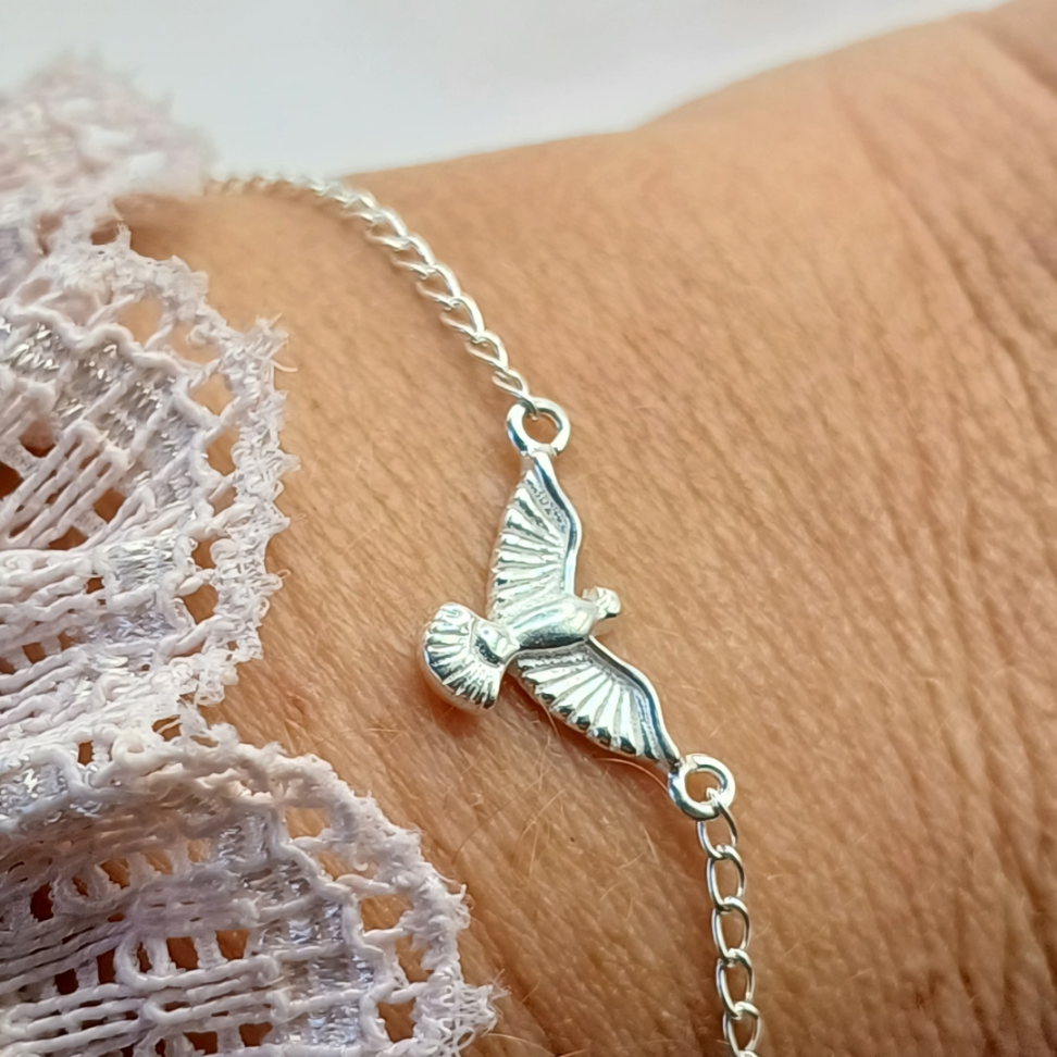 Pulseira Espírito Santo em Prata 925 – Corrente de Elos com Extensor - #3