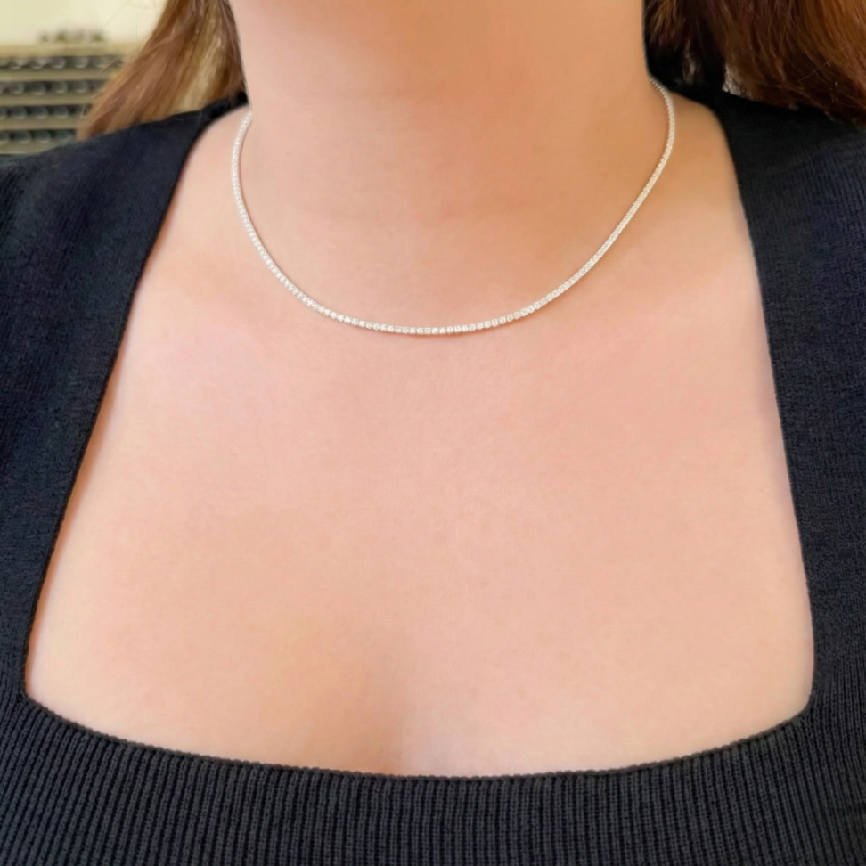 Colar Riviera 2mm em prata 925 - #2