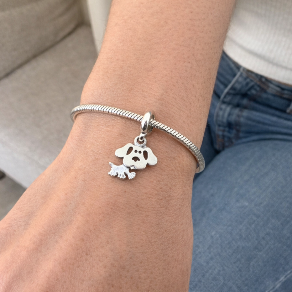 Berloque Cachorrinho Vazado Prata 925 - #2