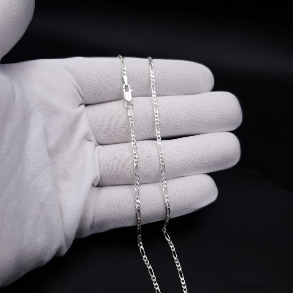 Corrente Masculina 3x1 Fígaro 3mm Prata 925 70cm - #1