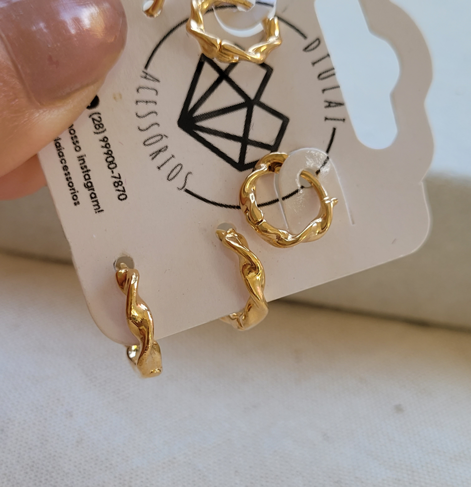 Trio Argolinhas Torcidas - #1