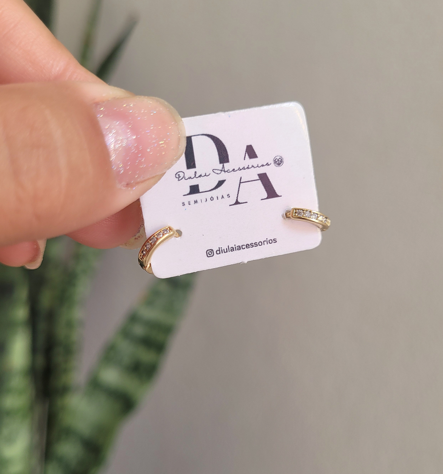 Argola Mini Cravejada - #2