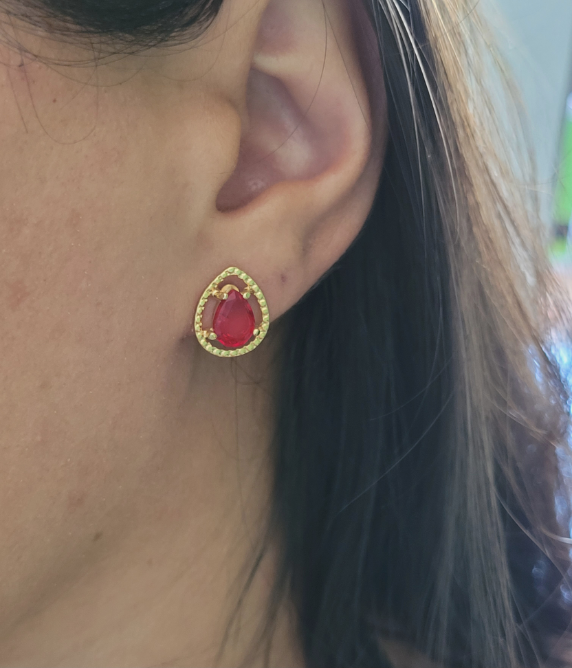 Brinco gota vermelha - #1