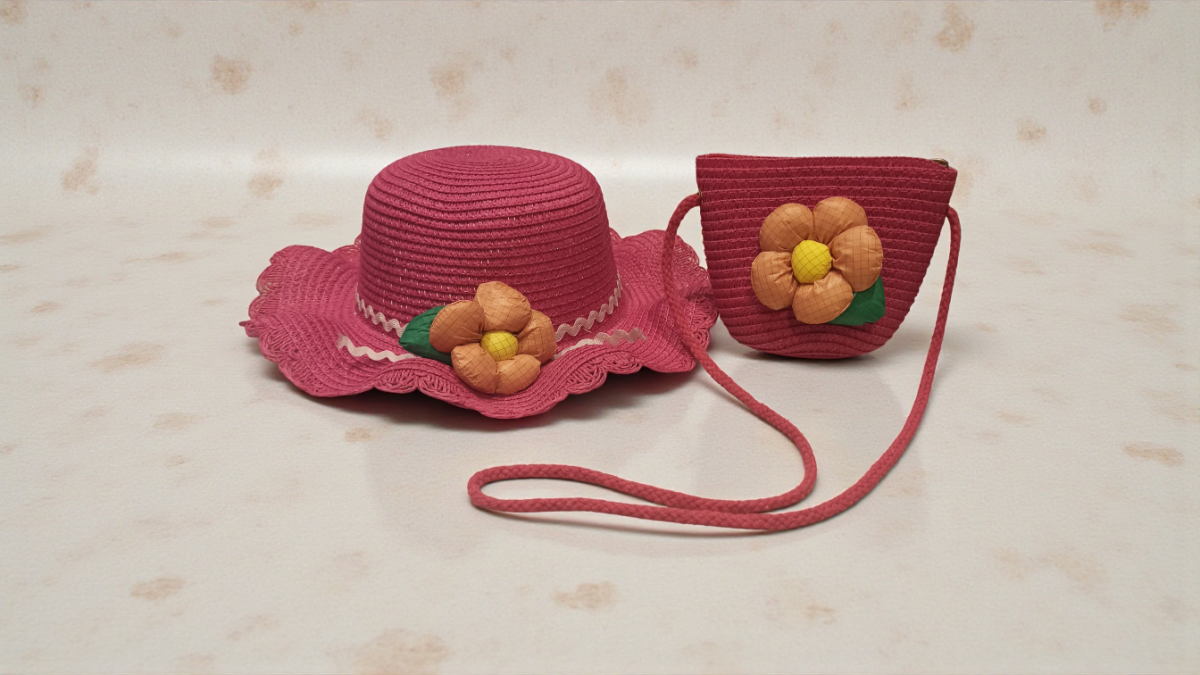 Conjunto chapéu e bolsa infantil - #2