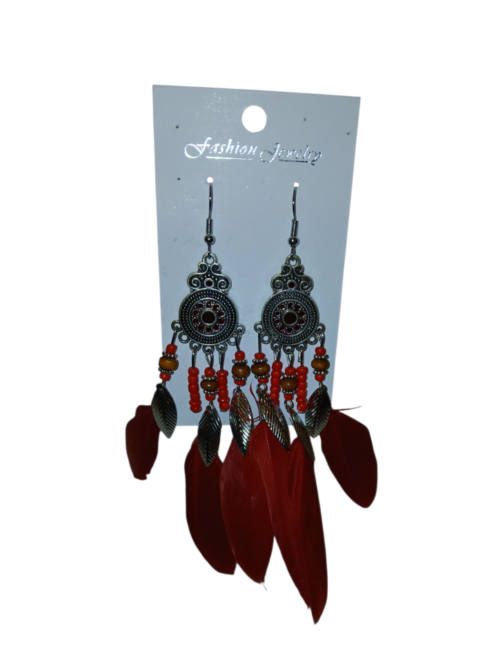 Brinco de penas folheado - #2