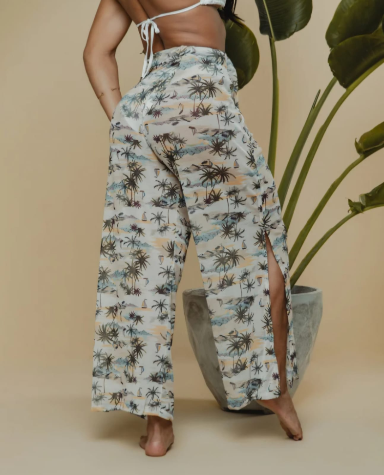 Calça de seda estampa - #2