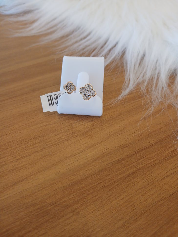 Anel trevo cravejado - #3