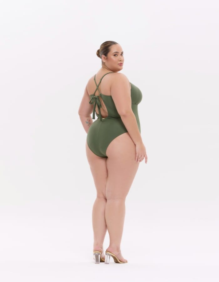 Maiô plus size com bojo e alça de trancinha - #2