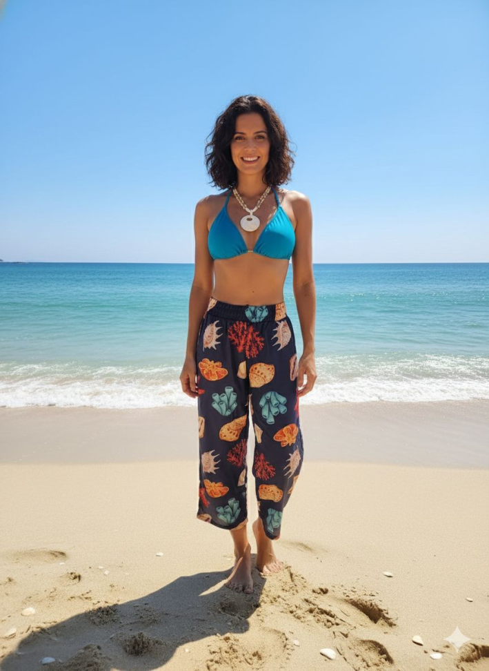 Calça de seda estampa - #4