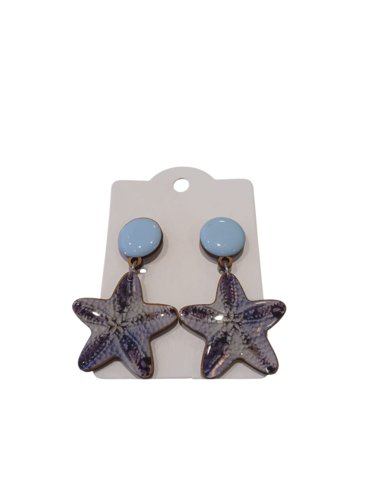 Brinco estrela MDF - #4