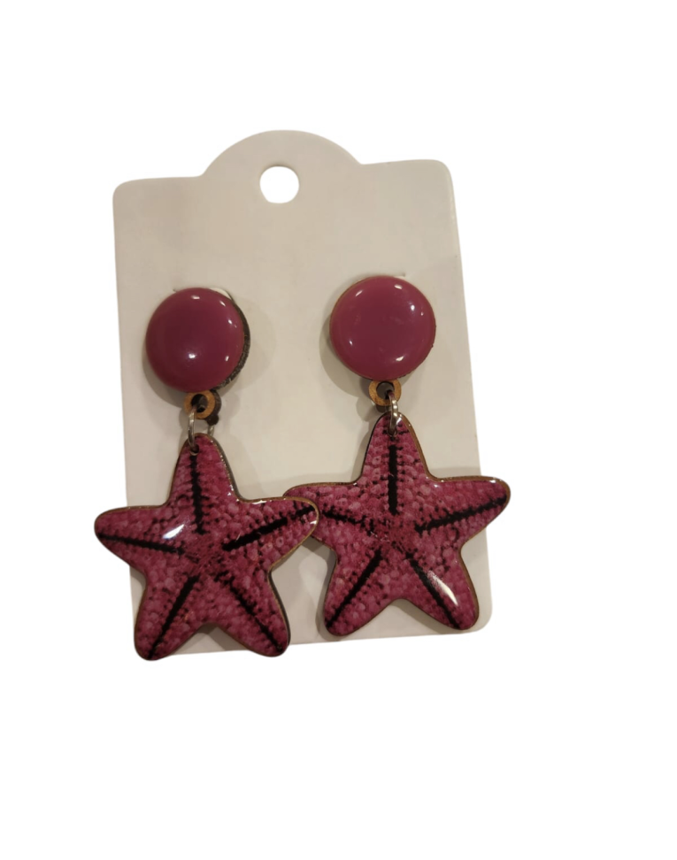 Brinco estrela MDF - #3