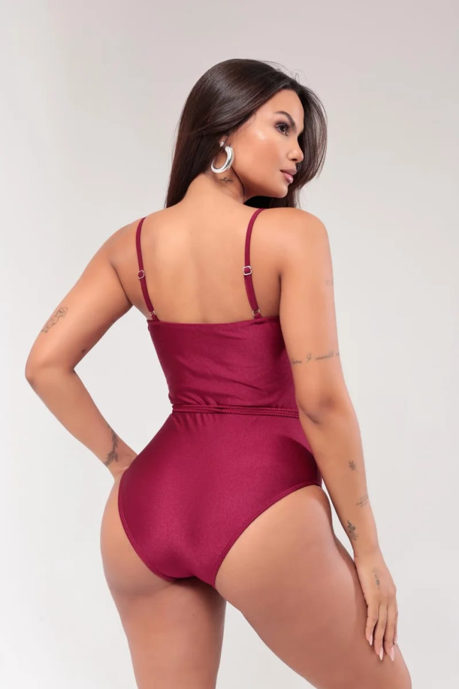 Maiô frente única com cintinho - #3