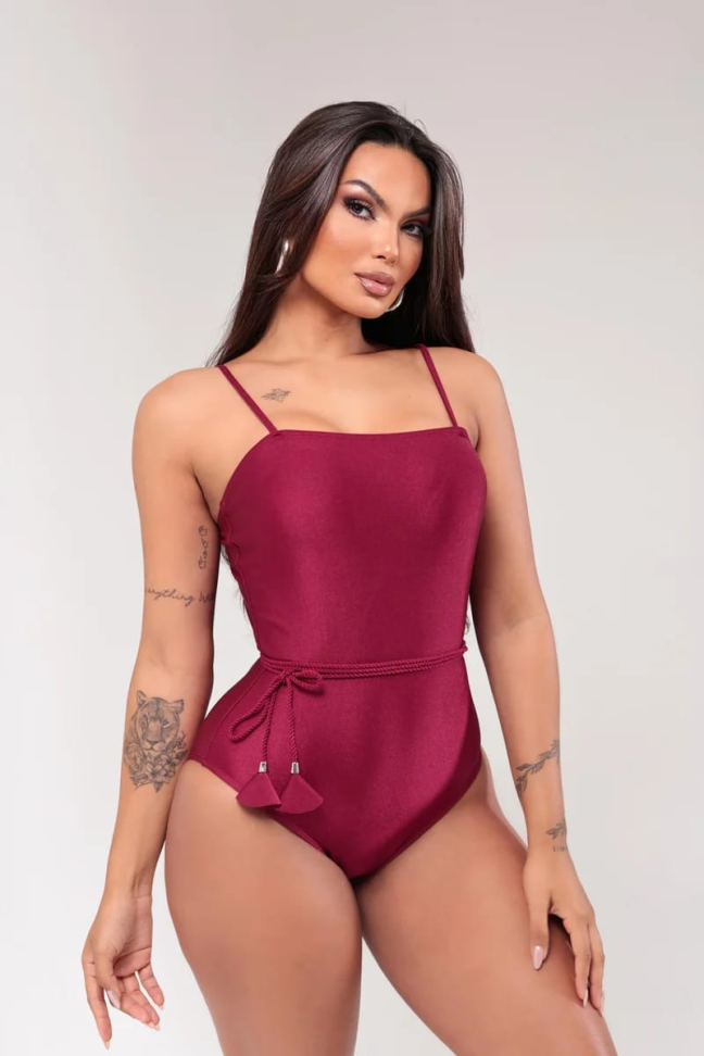 Maiô frente única com cintinho - #2